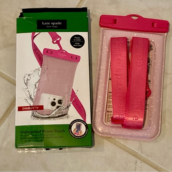 kate spade Other - NIB Kate Spade New York IP68 Floating Waterproof Phone Pouch in glitter pink
